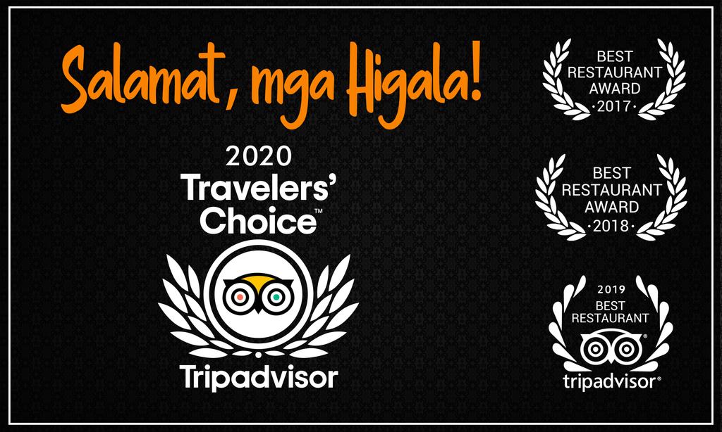 Cucina Higala - TripAdvisor Travelers' Choice 2020 and Best Restaurant Awards 2017-2019